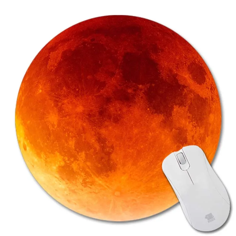 22X22CM MaiYaCa Moon маленький размер круглый коврик для мыши Нескользящий Резиновый Коврик - Цвет: 22X22CM