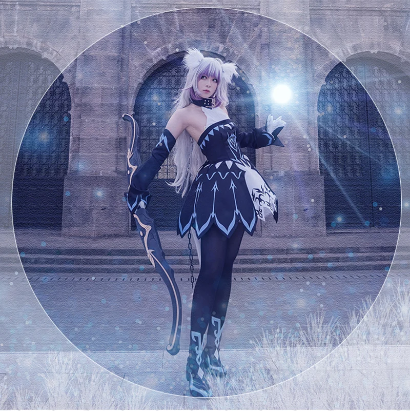FGO Fate Grand Order Archer Atalanta Косплей Костюм милое платье с ушками и хвостом Хэллоуин Карнавальная Униформа индивидуальный заказ