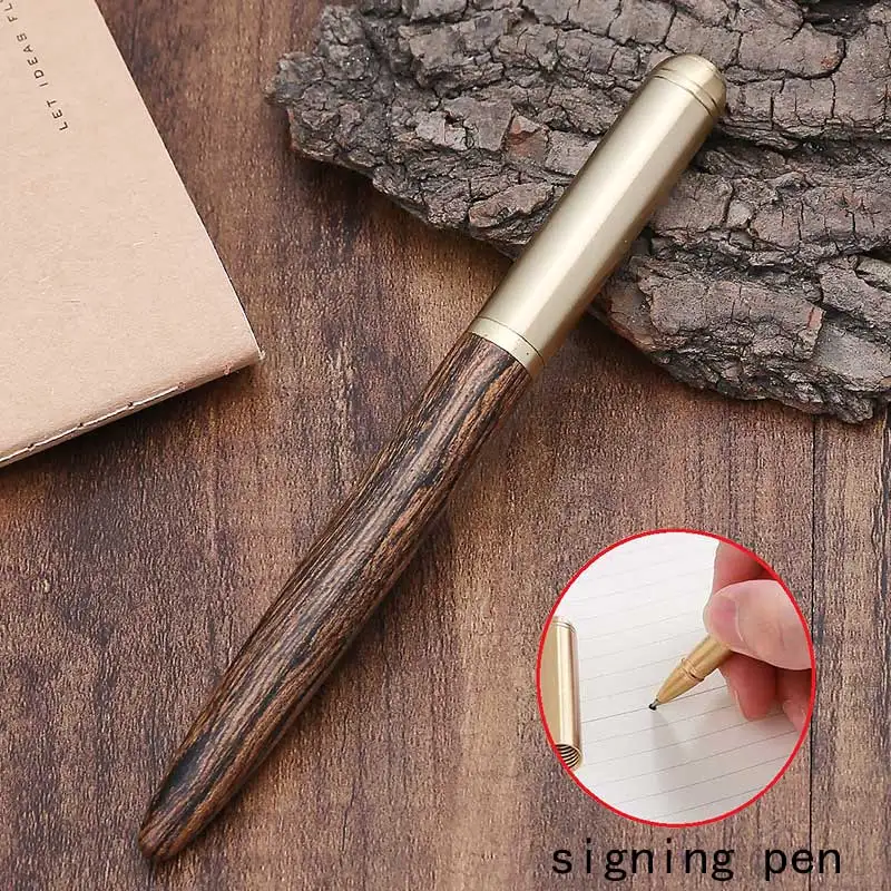 signing pen-9 Творческий латунь сандалового дерева ручка высокого качества Бизнес перьевая ручка, подпись ручка персонализированные коллекция подарочная ручка канцелярских принадлежностей - Цвет: signing pen-9
