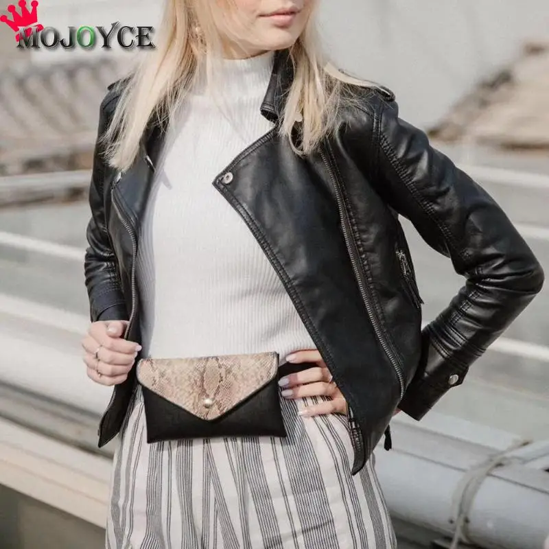 Поясная сумка Женская поясная сумка кожаная поясная сумка модная женская змеиный принт PU сумка на плечо грудь pochete homem