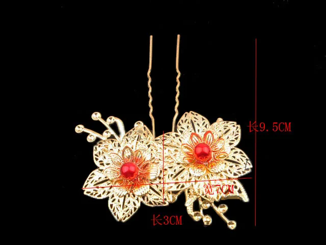 Рекламные Оптовые китайские стильные красные палочки для волос Классические