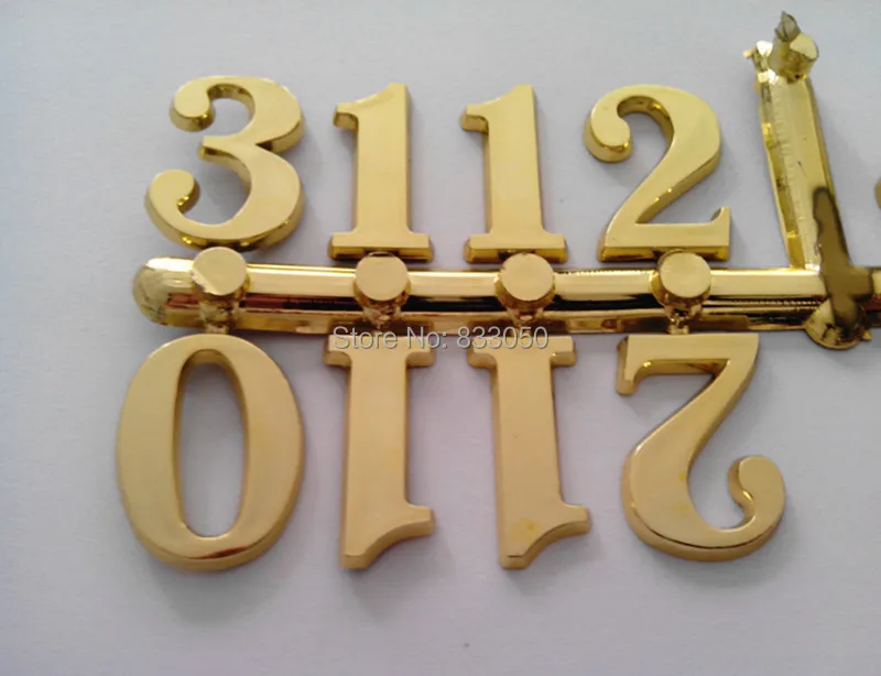 Оптовая продажа 20 комплектов 2 5 см пластиковые цифры часов золотые арабские часы