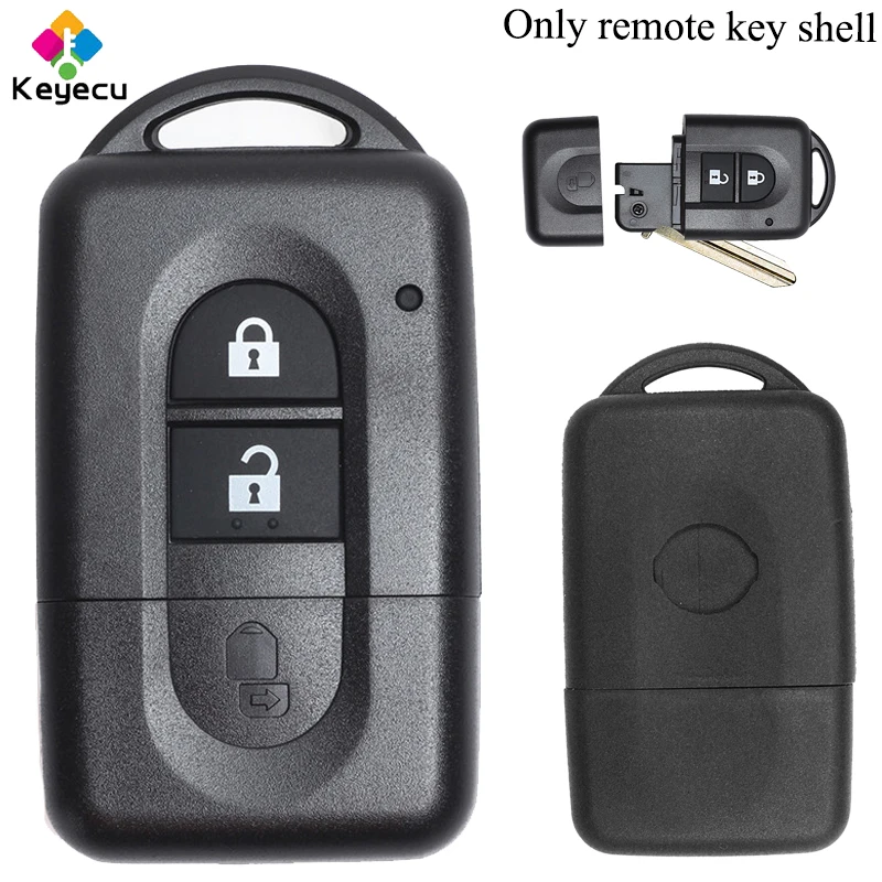 Запасной необработанный чехол KEYECU для автомобильного ключа с дистанционным