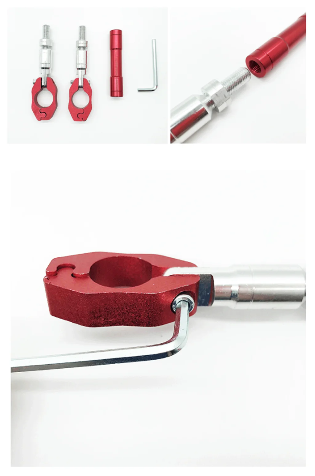 Модифицированный руль для мотоцикла с фиксированным стержнем усиленный