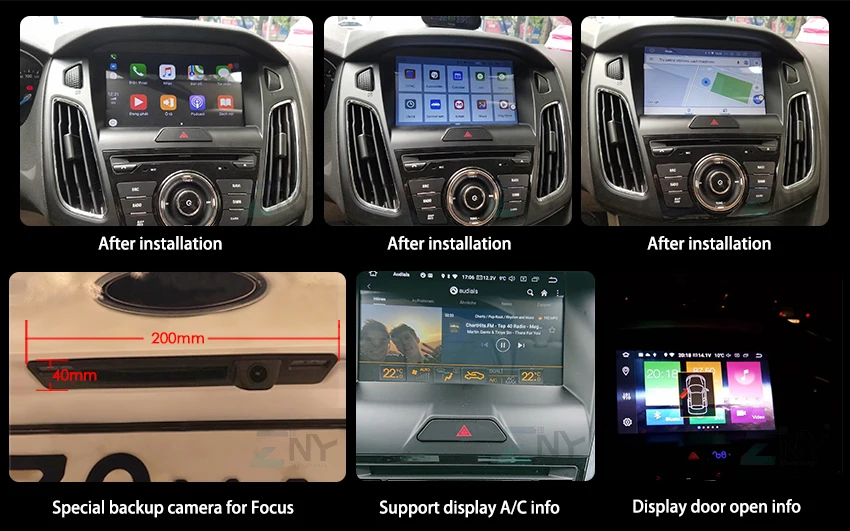 " Android 9 Автомобильный gps стерео для фокус Авто Радио FM DVD аудио видео WiFi gps Навигация резервная камера 8 ядерный процессор