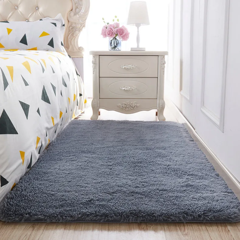4.5cm plush gray 300x200 см Мягкий Лохматый большой ковер для гостиной однотонный теплый плюшевый коврик для спальни коврик для йоги коврики для дома декоративные коврики - Цвет: 4.5cm plush gray
