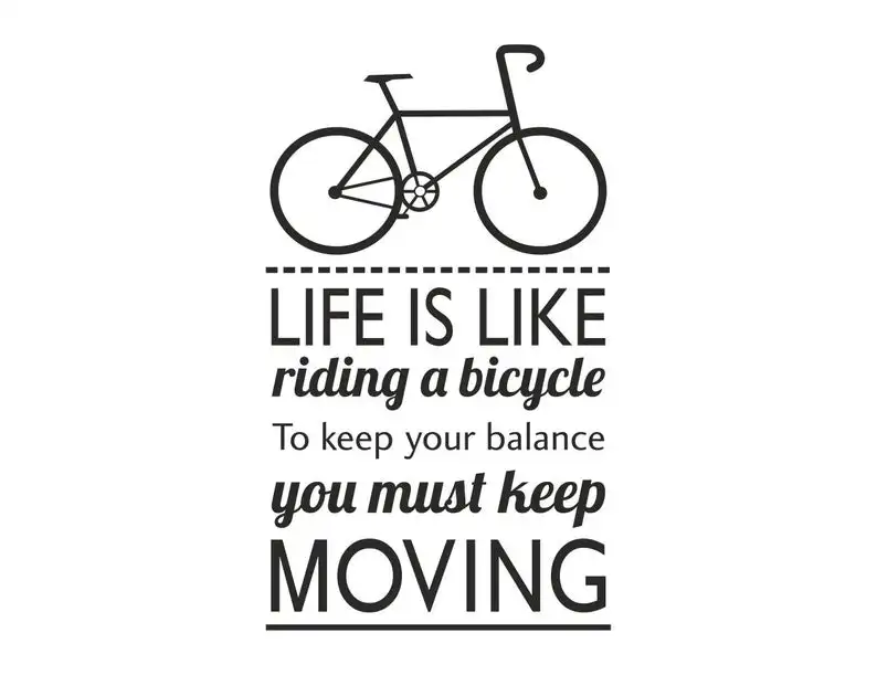 Наклейка Эйнштейна цитата на стену как езда велосипеде образовательный знак