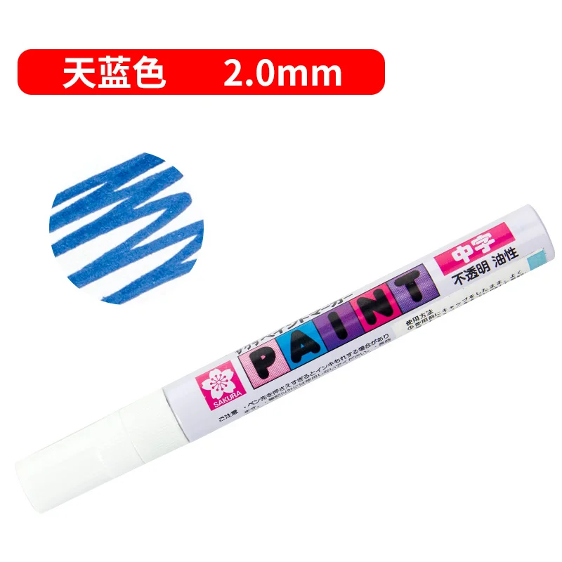 Medium Blue Sakura каллиграфическая ручка-Touch Краски Перманентный маркер для белой доски Краски маркер EF F/для ноги средней полноты(0,7/1,0/2,0 мм) точка дизайн ногтей поставок - Цвет: Medium Blue
