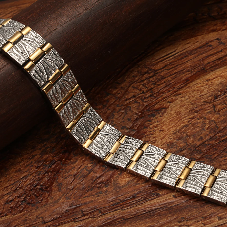 Мужской Магнитный Браслет WelMag браслет из нержавеющей стали с двойными