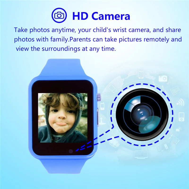 Умные детские часы Pewant с камерой Bluetooth на Android умные поддержкой SIM для детей