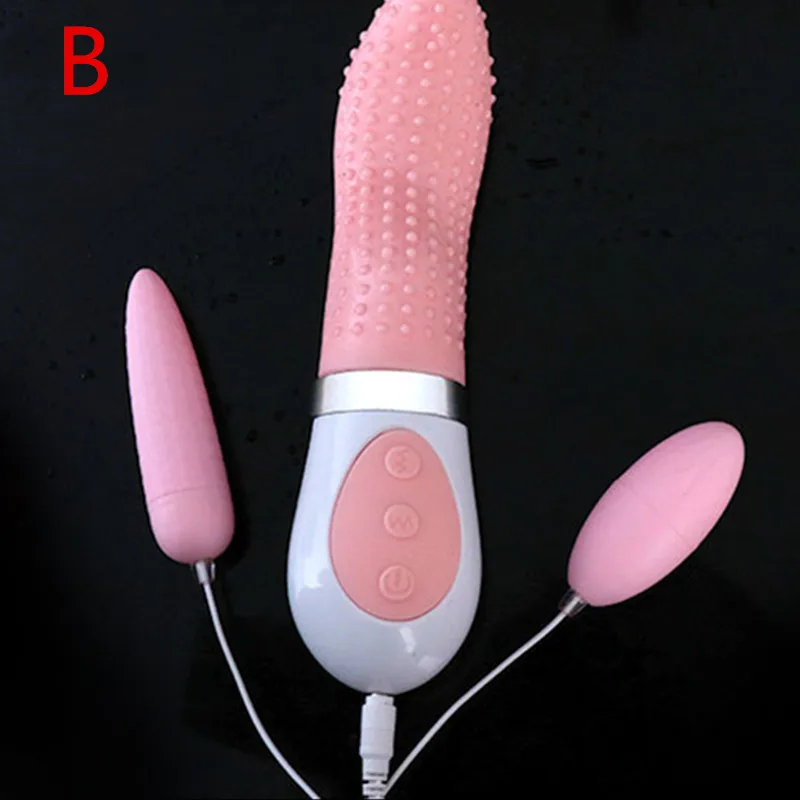 Силиконовый Электрический вибратор для орального секса лижущий язык с прыгающим