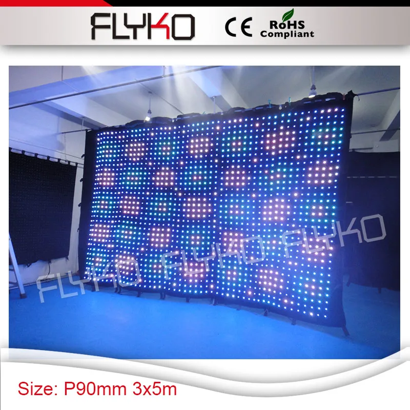 Стандартный горячий Размер 3х5м лучшее разрешение пиксельный шаг 90 мм фон видения