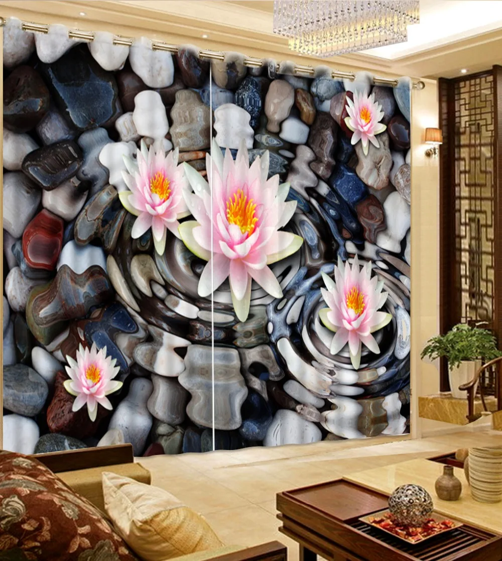 Современные 3D занавески из искусственного камня для гостиной кровати офиса