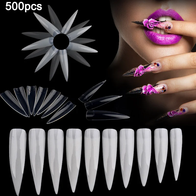 Hot 500 Pcs Clear Natural White Nail Tips UV Gel False French Style Art Accessories SJ66 | Красота и здоровье
