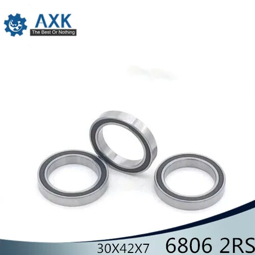 6806 2RS подшипник 10 шт. 30x42x7 мм ABEC 1 тонкие упорные шариковые подшипники 6806RS 61806