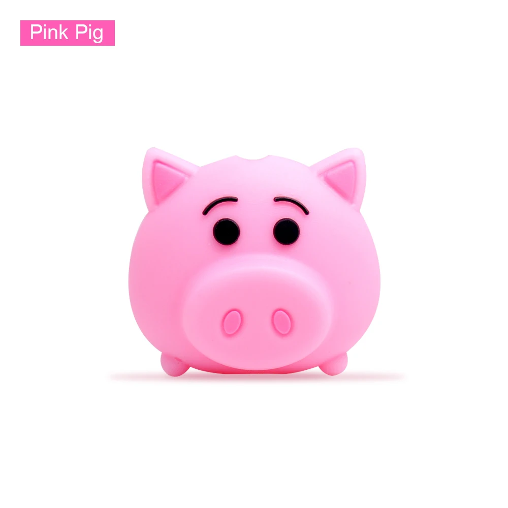 Pink Pig Пакет милый мультфильм животное укуса кабель протектор для iphone держатель кабеля чомперы зарядное устройство провода Органайзер аксессуары для телефонов - Цвет: Pink Pig