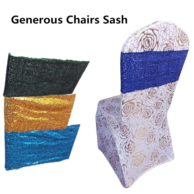 

Chair Cover Stretch Straps Ring Chair Back Strap Chair streamer Home Wedding Decoration Sashes Party Generous Chairs Sash