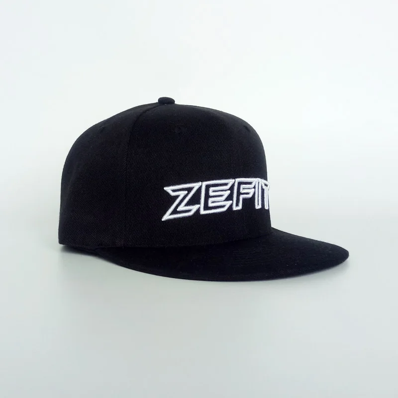 Zefit приталенная бейсболка с плоским козырьком кепки акриловые Полное Закрытие Мода 3D вышивка черные шапки