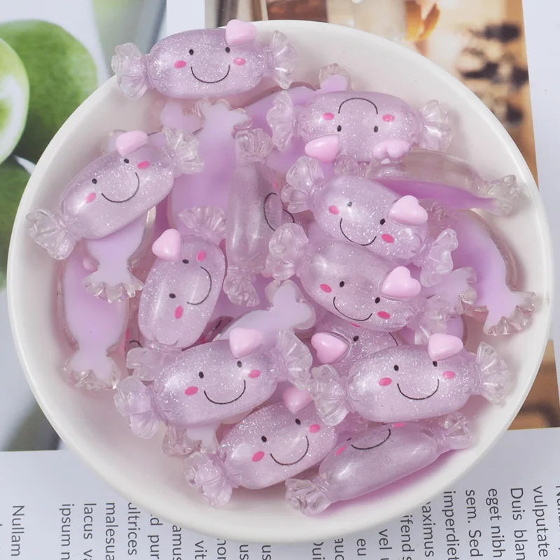10 шт. принт с героями мультфильмов Kawaii конфеты плоской задней частью кабошоны из