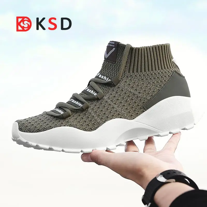 Открытый 2018 новый тренд кроссовки дышащие носки форма обувь амортизирующие