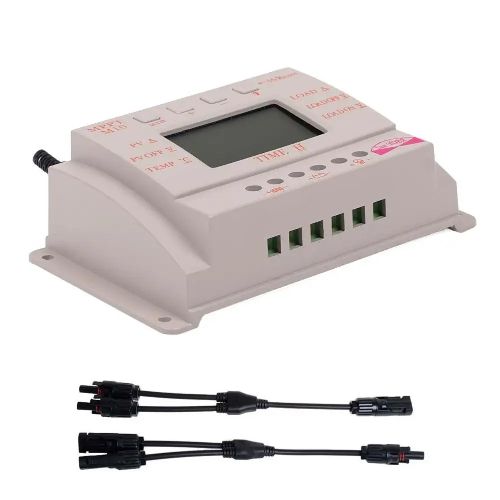 ЖК дисплей 10A PWM Панели солнечные Батарея регулятор Зарядное устройство