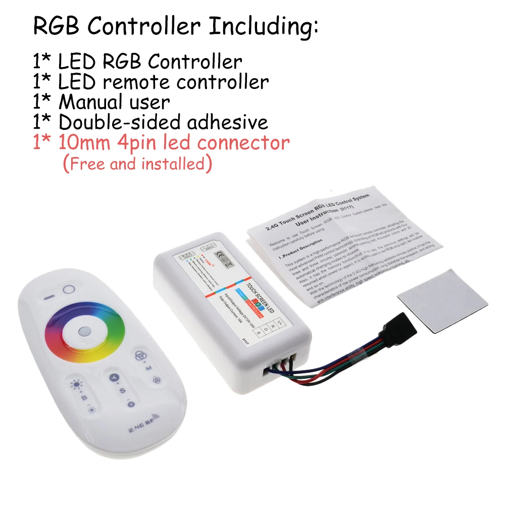 RGBW / RGB светодиодный контроллер с сенсорным экраном 2 4G DC12-24V 18A канал