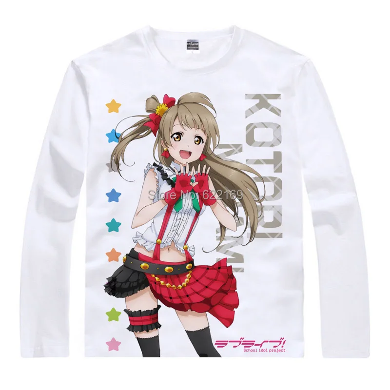 2015 футболка Love Live Eli Honoka Maki костюмы для косплея Мужская с японским известным аниме