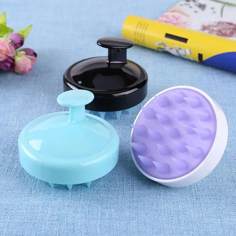 

1PCS Silicone head body scalp massage brush shower brush comb shampoo comb spa slimming massage brush