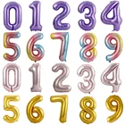 Фольгированные воздушные шары, большие шары ко дню рождения с цифрами 40 дюймов для 0, 1, 2, 3, 4, 5, 6, 7, 8, 9, для украшения вечеринки в честь Дня Рождения