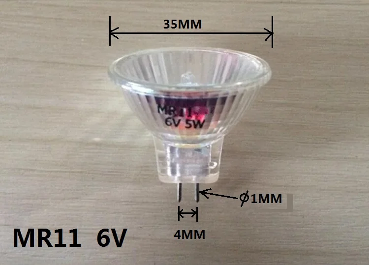 MR11 6V Точечный светильник 5W 10W 20W 30W светильник для микроскопа 6V MR11 механический инструмент лампа Точечный светильник Диаметр 35mm 6v mr11 30w