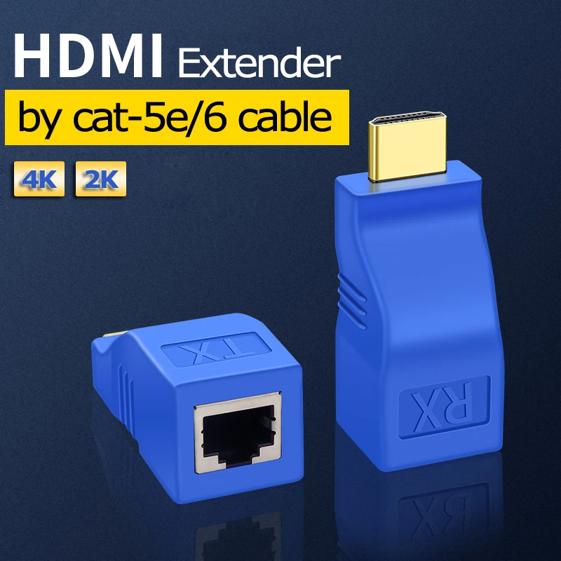 1 пара HDMI удлинитель для RJ45 от фотокабеля/6 адаптер к 4K мини порты rj45 30 м по CAT5E/6 UTP