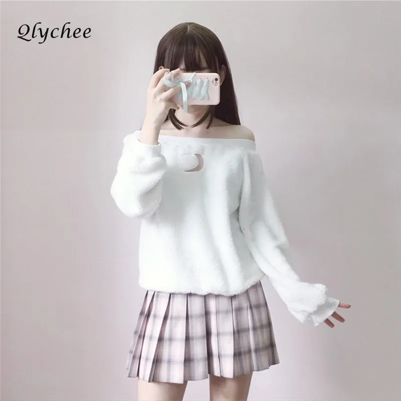 Qlychee Сексуальная Слэш средства ухода за кожей Шеи Moon выдалбливают для женщин