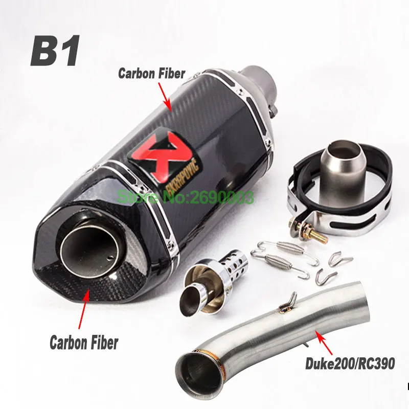 Мотоцикл Akrapovic выхлоп мотоцикл глушитель DUKE200 DUKE250 DUKE390 RC390 KTM200 KTM390 мотоцикл- год выхлопов