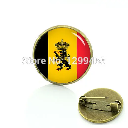 New Belgium State Flag Art Picture Brooches Pin Best Deals Ever Team Logo Badges Exquisite Classic Men's Sports Brooch T256