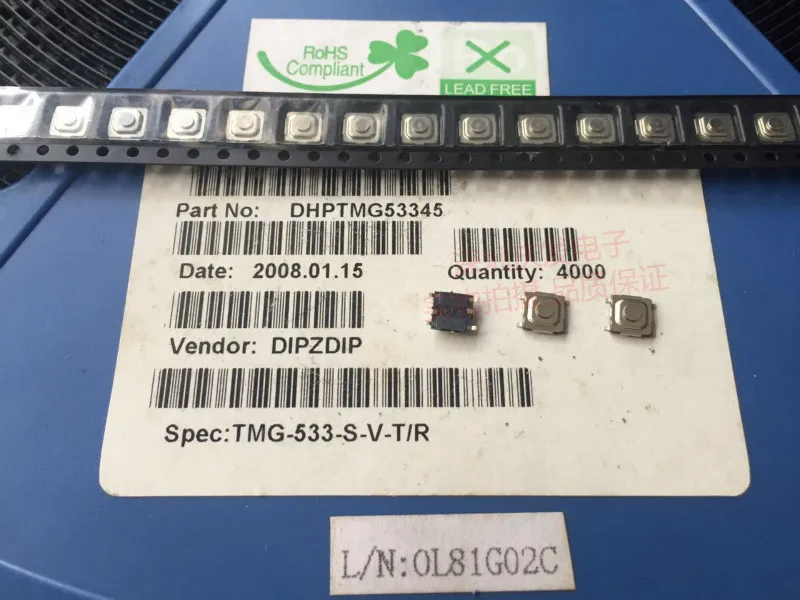 Оригинальный новый 100% импортный DIP TMG 533 S V T/R сенсорный выключатель 5 2*5 2*1 SMD 4pin