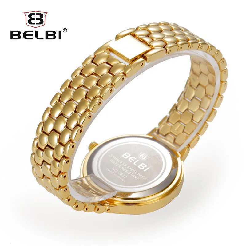 Топ модный бренд роскошные часы BELBI женские золотые повседневные кварцевые