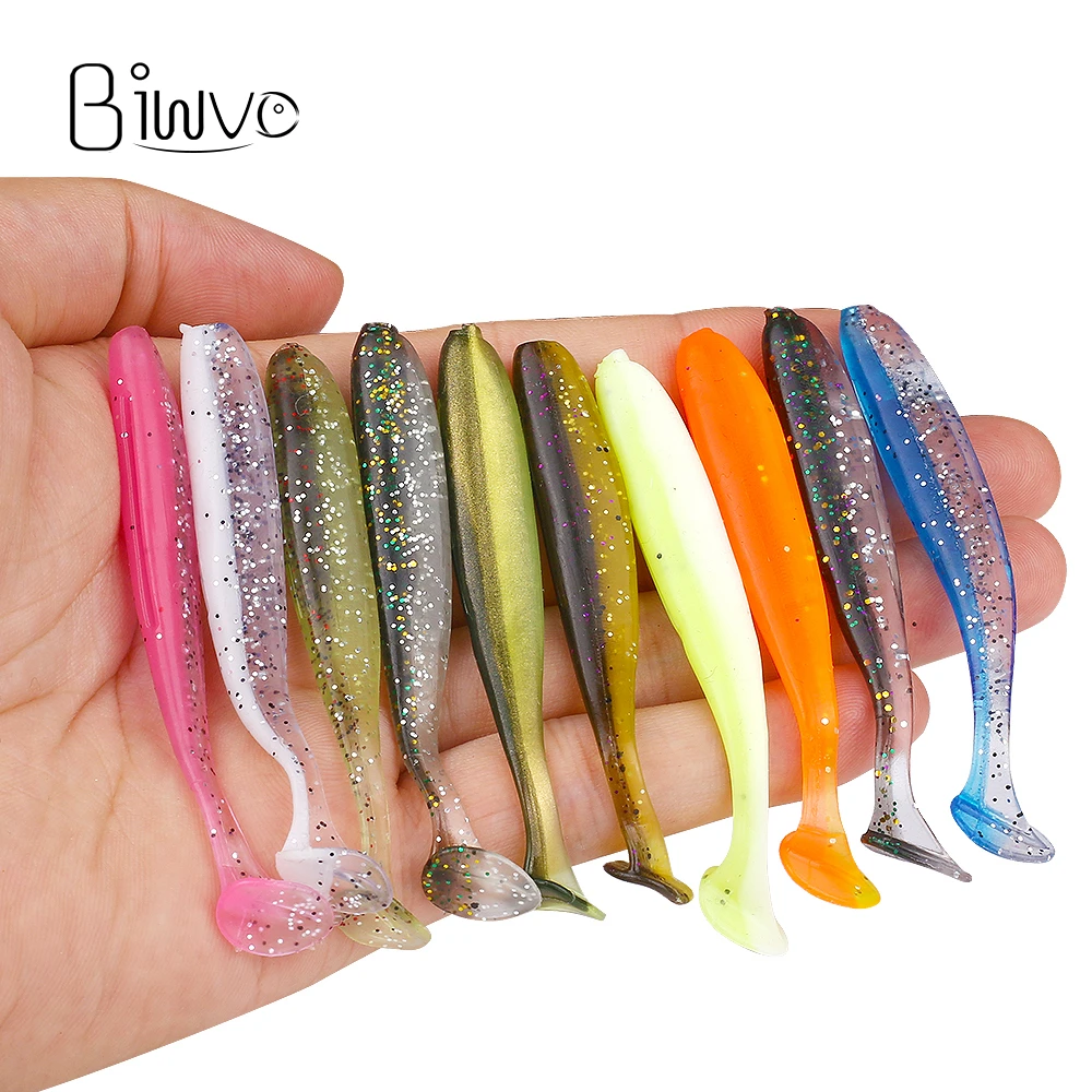 

biwvo 7cm 2g soft lures Soft Wobblers Fishing Lure Silicone Double Easy Shiner Swimbaits isca Artificial Carp Fishing