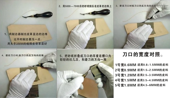 0,6/0,9/1,2/1,5/1,8 Diy ручной работы из кожи и кожи для инструменты для резьбы по дереву и риски кромки резца фасовка края cuttertrimmingdevice