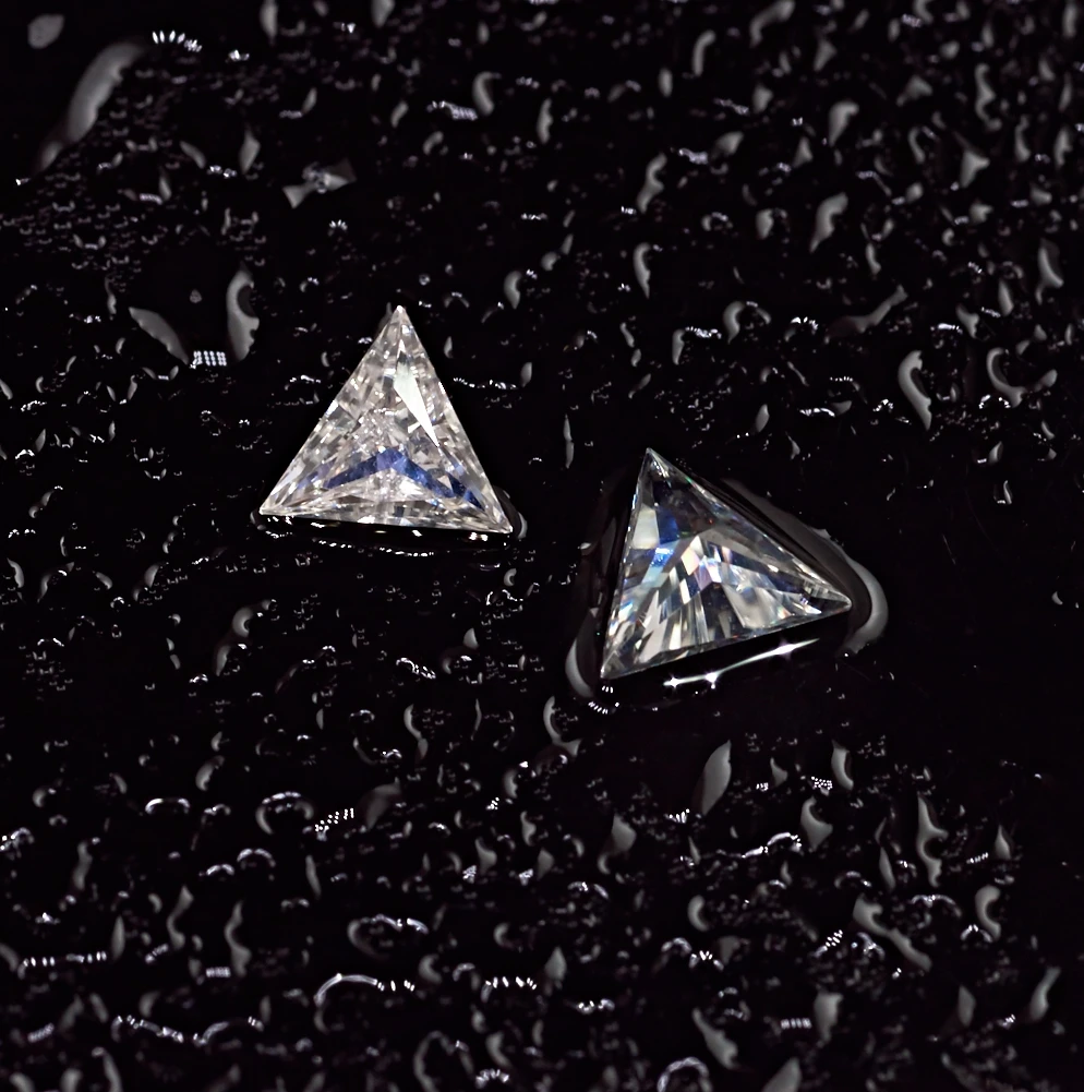 GIGAJEWE Тест Положительный 6 мм 0.6ct специальный TRILLIANT cut EF/GH муассаниты свободные камень для помолвки кольцо шарик для изготовления ювелирных изделий