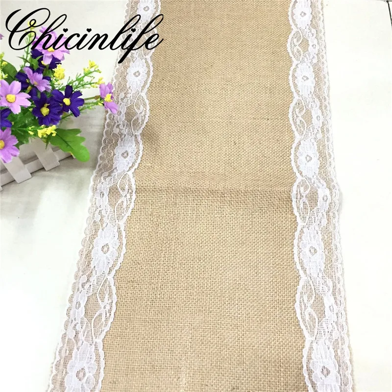 Chicinlife 1 шт. 180x30 см винтажный Натуральный Холщовый джутовый льняной Свадебная