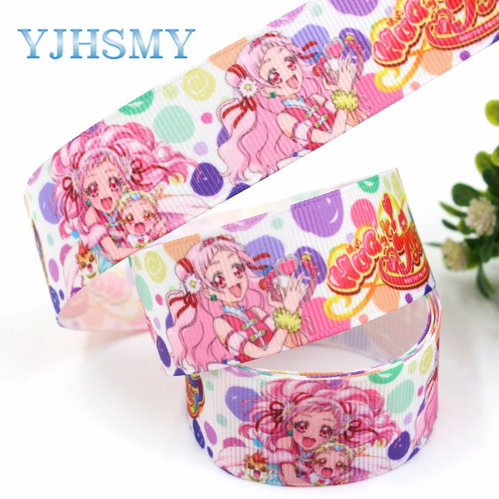 YJHSMY G-18419-1 25 мм 10 ярдов мультфильм термопечать ребристая лента сделай сам ручной