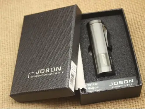 Jobon трехпламенная ветрозащитная зажигалка металлическая подарочная коробка для