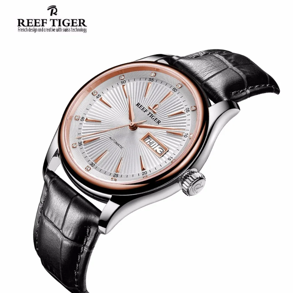 2017 Риф Тигр/RT классический Бизнес мужские часы из розового золота Сталь
