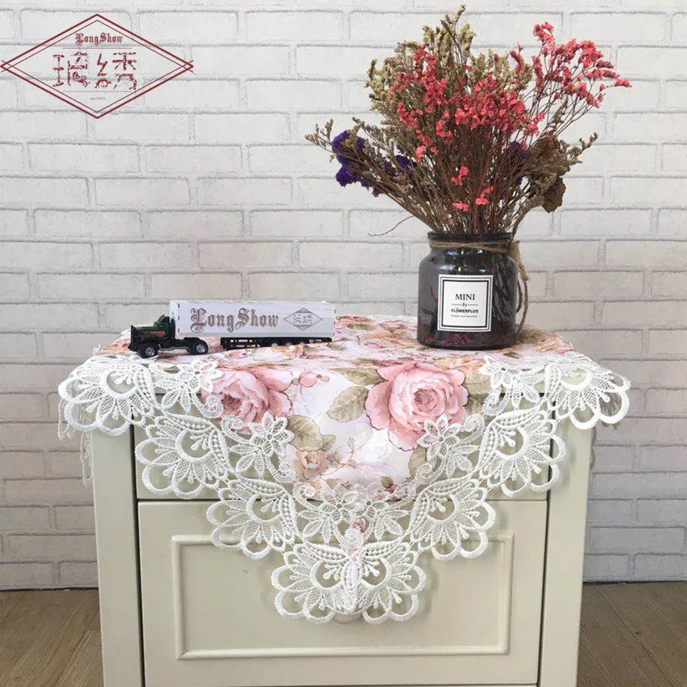 Скатерть из жаккардовой ткани 2020 розовая жаккардовая прикроватный столик