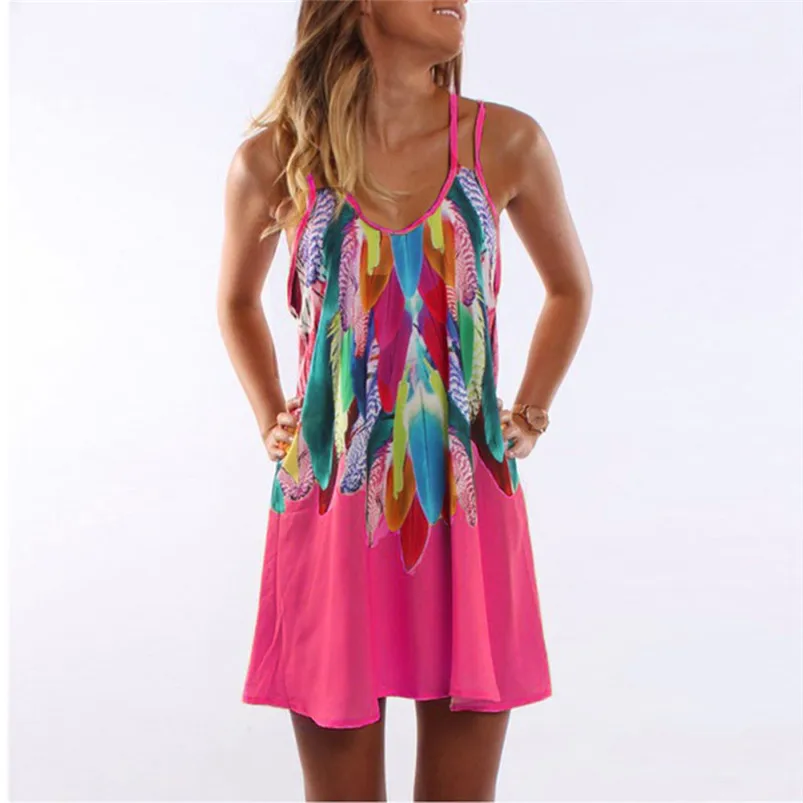 Модное летнее платье 2019 Пляжное Платье женское богемное повседневное Макси с