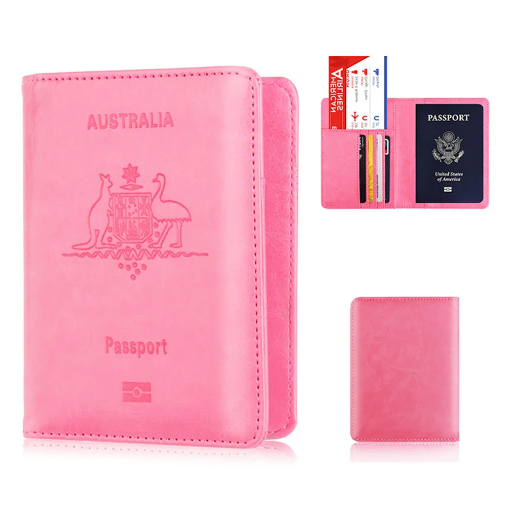 Australia Passport Holder PU Leather Covers for Australian Men Women AU Passports Travelling Document Organizer | Багаж и сумки