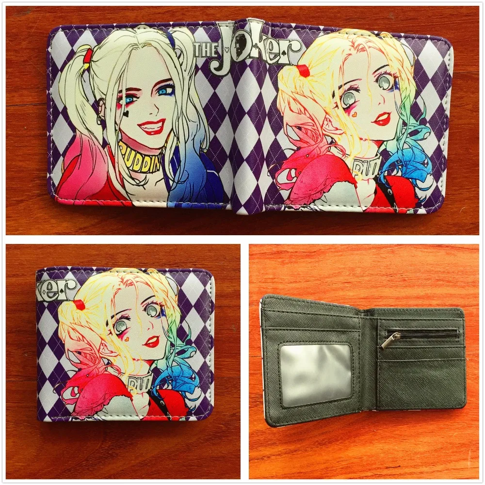 Comics отряд самоубийц Джокер Харли Куинн Косплей короткий кошелек PU держатель