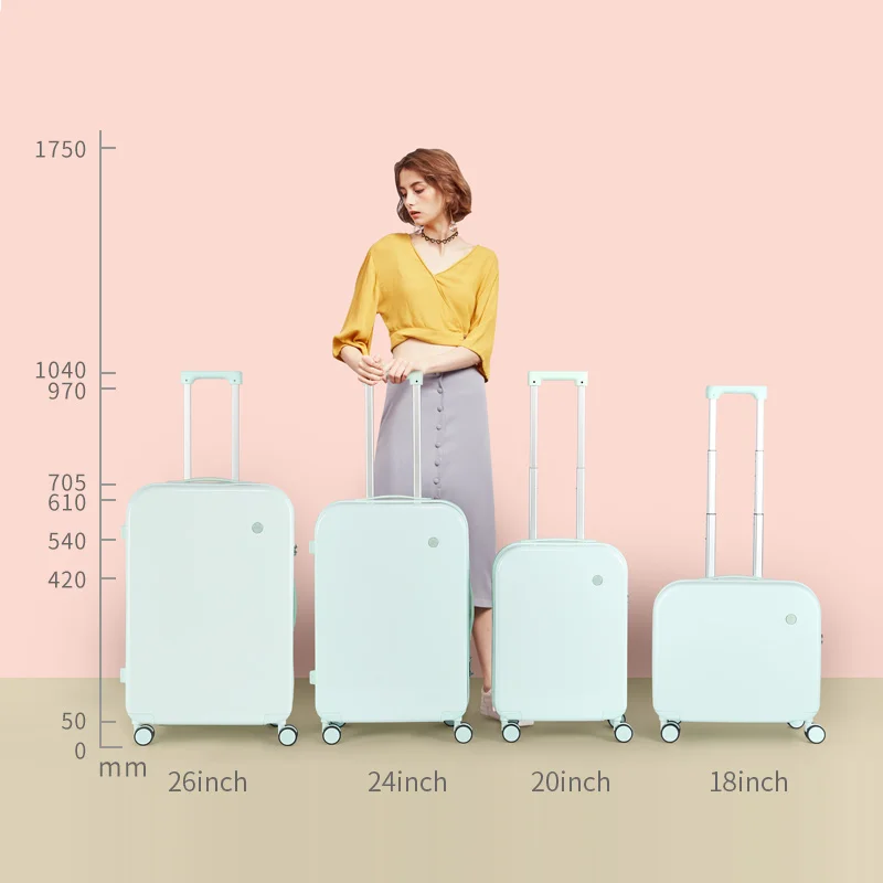Mixi PC Men Women Luggage Suitcase Travel Trolley Case Mute Spinner Wheels Rolling Luggage Case TSA Lock Carry Ons M9236