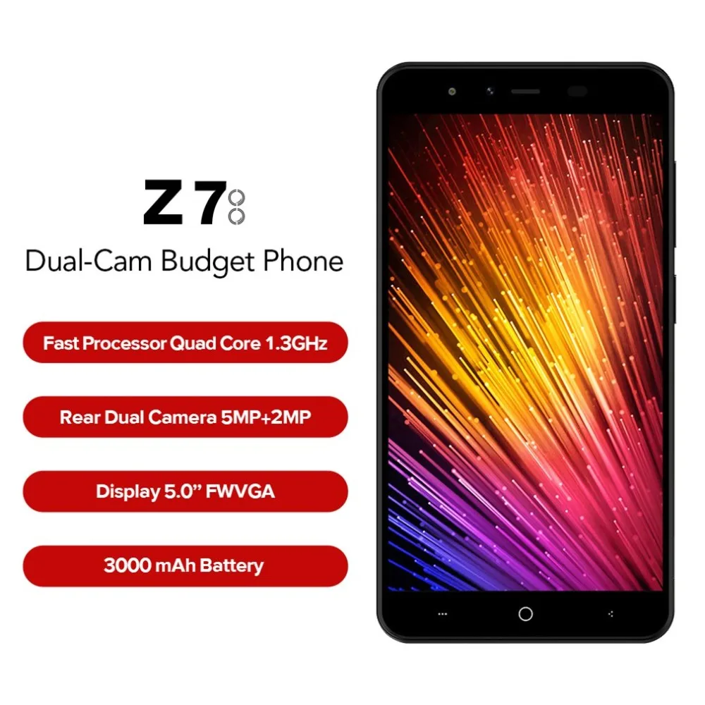 LEAGOO Z7 смартфон 4G 5 0 &quotAndroid 7 SC9832A 4 ядра 3000 мАч 1 ГБ Оперативная память 8 Встроенная