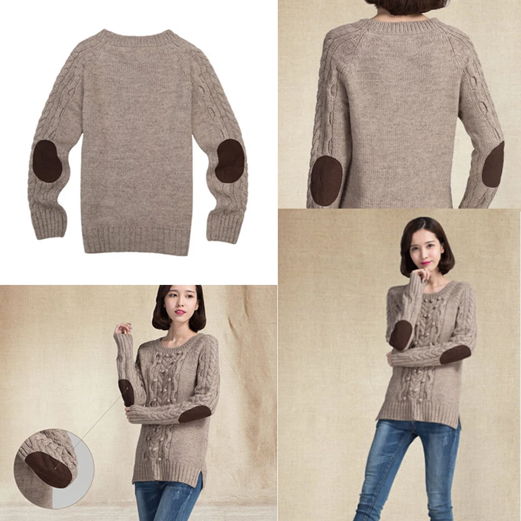 Пара овальных флокирующих нашивок ручной работы с утюгом на локтях до колена